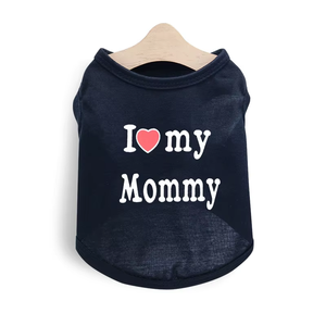 Ropa para perros medianos para cachorros, chaleco transpirable de verano para perros I Love Mommy Daddy - Product Image 2