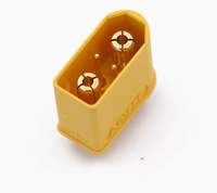 Véritable Amass XT90(2 + 2) Connecteurs mâles PB Plaqué or High Current Dual Signal Pin pour Smart Device XT90(2 + 2) Connecteur PB-M