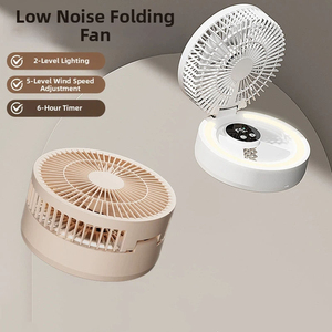 Foldable Portable USB Fan with Mirror Multifunctional <b>Mini</b> Desk Fan Rechargeable Personal Cooling Fan Travel Fan for Home office - Product Image 5