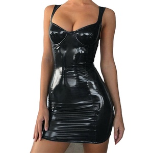 Elegante vestido de cuero de imitación en una variedad de diseños elegantes  - Alibaba.com