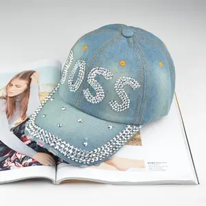 2022 מסמרת ריינסטון יהלומי ג 'ינס אופנה מגניב סגנונות יוניסקס יומי לובש חיצוני לפטור כובעים