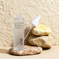 Bouteilles de voyage de luxe givrées de 200 ml pour animaux de compagnie, flacons de lotion en plastique de 100 ml, ensemble de flacons pompe pour sérum de soin de la peau – Vente chaude