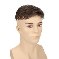 TOPUNIQUE 8''x10'' Complet en Dentelle Suisse Cheveux Indiens Remy Homme Perruque Prothèse Topper Patch Ligne Frontale en V