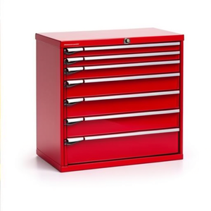 Armoire à tiroirs Fami Master Key Comfort C0-Eh=54X27 7 tiroirs L1020 D573 H1000 Rouge rubis Ral3003 - Product Image 2