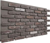 Panneau mural en faux briques gris industriel moderne, mousse PU haute densité, plaque de briques en ciment NEU