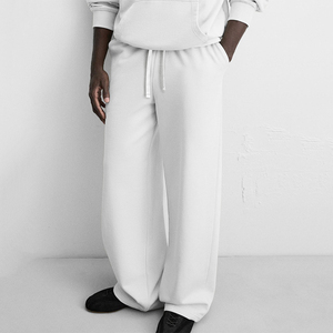 <strong>Men's</strong> Essentials Big &amp; Tall Heavyweight <strong>Fleece</strong> Lined Straight High Waist Cotton Blend Baggy Wide Leg Track <strong>Pants</strong> with Pockets - Product Image 1