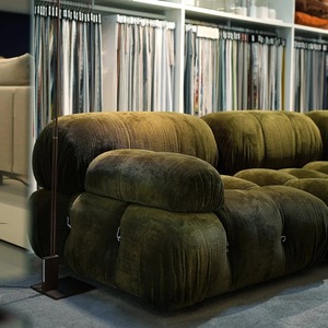 EU Luxury Living Room Modular Tufted Recliner Boucle Fabric Sectional Velvet <b>Bed</b> Customized Color-Mario Bellini Design - Product Image 3