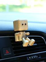 Adorable figurine en bois moderne qui bouge les jambes, désodorisant de voiture, ornement de ventilation, kits d'intérieur