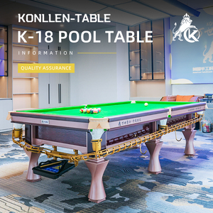 Table de billard de luxe KONLLEN K-18 de 9 pieds, plateau en ardoise de qualité tournoi, table de billard commerciale pour villa de luxe, vente en gros - Product Image 1
