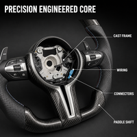 Volant de voiture personnalisé en cuir et fibre de carbone pour M3 M5 E90 E70 E72 E84 E82 E87 E53 F10 F20 F30