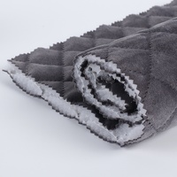 Tissu matelassé diagonal en velours imperméable tricoté en gros, 100% polyester, uni, imprimé, textile de maison