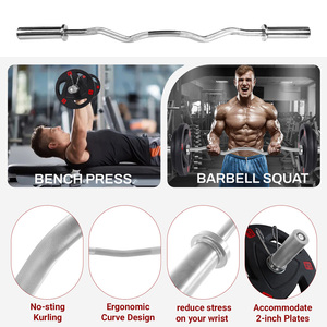 Barra de Pesas Curva de Acero Antideslizante, Resistente y Portátil para Levantamiento de Pesas, Ejercicios de Bíceps y Tríceps, Equipo de Gimnasio - Product Image 5
