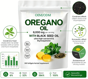 Gélules d'huile d'<span class=keywords><strong>origan</strong></span> OEM/ODM avec huile de graines noires |   6000 mg par portion |   300 unités |   Non-OGM, sans produits laitiers, sans gluten - Product Image 4