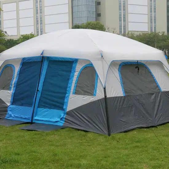 8-10 China factory direct sale 6000mm waterproof strong PE 430*305*203CM large camping tent 2022