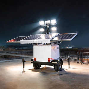 Caméra de sécurité solaire mobile MPPT avec mât de 7 m de hauteur pour éclairage extérieur nocturne - Product Image 1