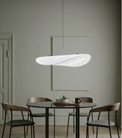 Décoration d'intérieur, design minimaliste, luminaire suspendu en soie, lampe suspendue LED pour cuisine, grand chandelier en tissu nordique moderne pour intérieur