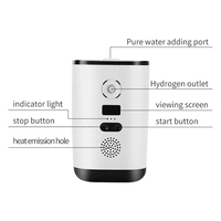 Nouvelle machine générateur d'hydrogène H2 pour inhalation, SPE PEM 99,999 %, 300 ml/min, inhalateur pour le bien-être à domicile, logo personnalisé