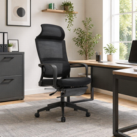 Chaise de bureau ergonomique moderne pivotante en maille avec support lombaire réglable, ensemble de chaises de luxe en plastique, vente en gros