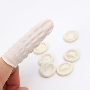 EBOCON Doigtiers en latex 300 pièces, doux, laiteux, jetables, pour la protection des mains et l'élimination des points noirs - Product Image 3