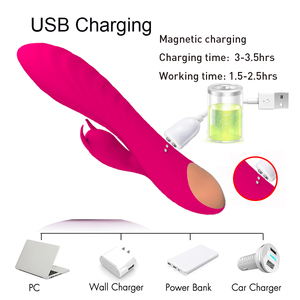 Rechargeable 100% Waterproof G-spot Rabbit Silicone <b>Vibrator</b> for Adult Women Vaginal Masturbation Female Sex Toy - Product Image 2