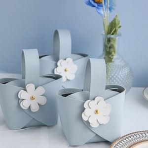 <b>Creative</b> Wedding Candy Box Bag with Embossed Design PU Leather Portable for Promotional <b>Gifts</b> - Product Image 4