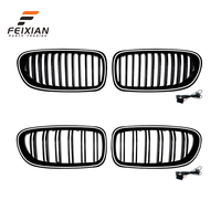 Untuk Seri 5 F10 F11 2011-2017 Grille Bar Tunggal Ganda LED Bercahaya ABS Hitam Mengkilap Baru 100% Sesuai Spesifikasi Grosir