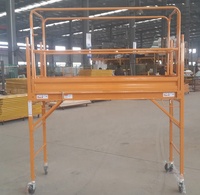 Tour d'échafaudage mobile en acier de 12 pieds, échafaudage multifonctionnel de type Baker, tour d'échafaudage roulante avec garde-corps et stabilisateurs