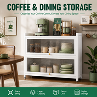 Armoire de rangement de cuisine autoportante en métal avec portes en PC, organisateur de garde-manger en acier au carbone, vente en gros