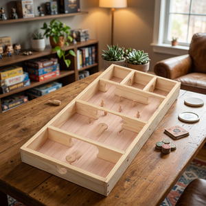 Juego de Mesa Retro de Madera con Logotipo Personalizado, Juego de Bolos Giratorio, Juguete Familiar para Fiestas en Interiores - Product Image 4