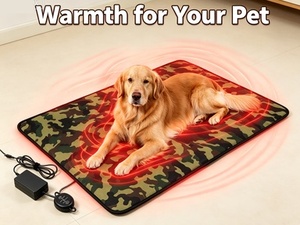 Pet Electric Heating Pad With Oxford Fabric Design And Adjustable Temp Anti-Chew Safety Heated Protect Winter Sleeping Warm Pad - Product Image 5