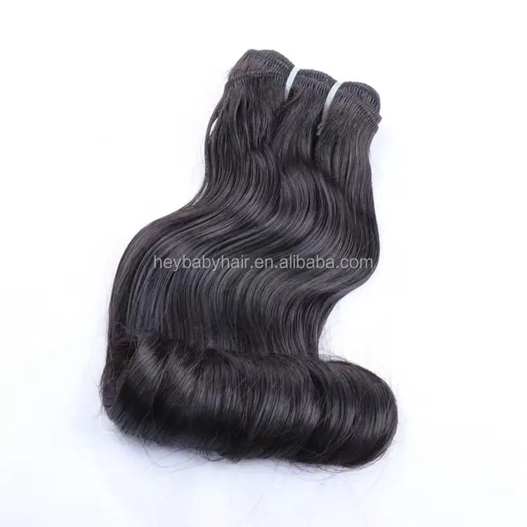 Günstige 100% Nagel haut ausgerichtet Virgin Remy 12a Indian Temple Echthaar Fumi Loose Weave Double Drawn Extensions in China