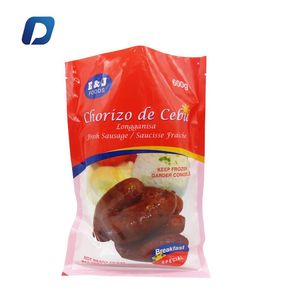 Custom Printed Meat Dry Food 3 Sides Seal Frozen Food Grade Nylon Plastic Packaging Vacuum Bags