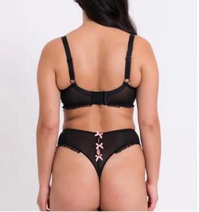 Ensembles <span class=keywords><strong>soutien</strong></span>-<span class=keywords><strong>gorge</strong></span> et slip grande taille 2 pièces Lingerie sexy string 32-40 D DD <span class=keywords><strong>E</strong></span> F FF G GG H HH J sous-vêtements pour femmes bonnet complet dentelle - Product Image 3
