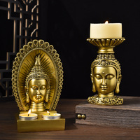 Artisanat d'Art Populaire Personnalisé Sculpté en Résine Époxy, Chandelier Tête de Bouddha d'Asie du Sud-Est, Créativité Transfrontalière