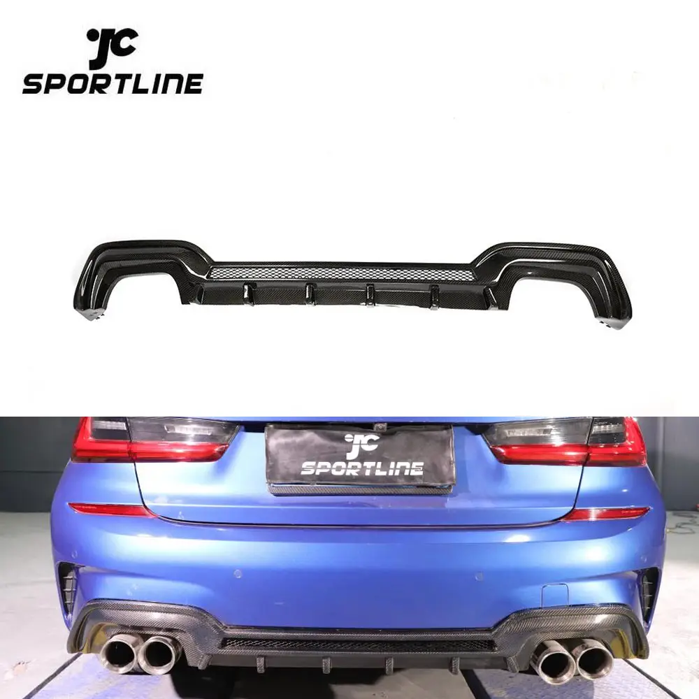 Diffuseur de pare-chocs arrière en fibre de carbone M340i pour BMW Série 3 G20 G28 M-SPORT 2020