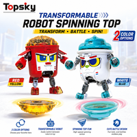 Juguete Robot Transformable Mini Dual-Form para Niños - Trompo Transformable Yukishiro para Jugar en Interiores
