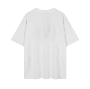 Dropshipping Gothic Cross <b>Patchwork</b> Leather Embroidery 100% Cotton 300g Unisex Oversized Short Sleeve T-<b>Shirt</b> Hip Hop Streetwear - Product Image 4