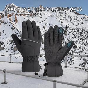 Gants d'entraînement de ski, gants d'hiver antidérapants et imperméables pour le cyclisme, pour adultes, en velours, chauds, compatibles avec les écrans tactiles, équipement de sport pour moto - Product Image 2
