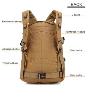 Mochila Táctica Deportiva para Hombre, Estilo Militar, con Sistema Molle, Forro de Poliéster, Anti-Robo, para Senderismo, Excursionismo y Actividades al Aire Libre - Product Image 3