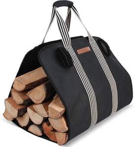 Free Sample Custom Factory Price for Manufacturers Exceptionally large, <b>long</b>-lasting, waxed <b>canvas</b> firewood log carrier bag - Product Image 4