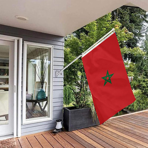 Barato África País 3*5 pies Marruecos Bandera Poliéster Impresión digital Colgar Bandera al aire libre con dos hebillas de metal. - Product Image 3