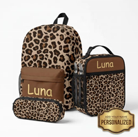 Sac d'école léger et écologique personnalisé OEM, directement de l'usine, pour enfants (garçons et filles), avec sac à déjeuner et trousse à crayons
