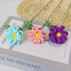 Nuevo Ramo de Flores de <span class=keywords><strong>Margarita</strong></span> Tejido a Crochet Hecho a Mano 2026, Ramo de Flores de Crochet de Doble Capa, Decoración para Bodas y Hogar - Product Image 3
