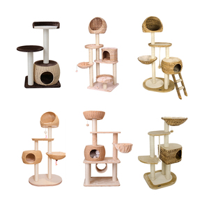บ้านต้นไม้แมวถักด้วยหวาย - Product Image 1