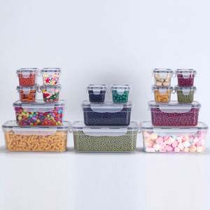 Kitchen 16 Pack Set Microwave Refrigerator Plastic With Easy Snap Lids Food Storage Container <b>Spot</b> Wholesale - Product Image 6