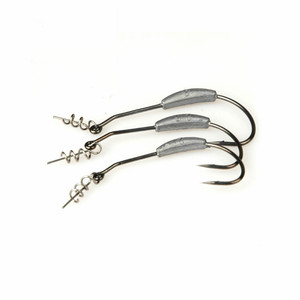 Crochet en nickel chromé noir lesté Twistlock avec broche de centrage, tailles 5g/ 7g pour eau douce et salée - Product Image 6