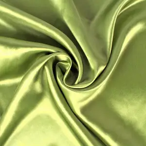 Vải Satin Trắng Lụa Polyester Satin Mềm Mịn Kết Cấu Cho Váy Satin Đồ Ngủ Vỏ Gối Chất Liệu Ruy Băng