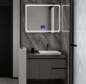 <span class=keywords><strong>Muebles</strong></span> de Baño Modernos de Aluminio Hechos a Medida, Serie Negra Sofisticada de Alta Calidad <span class=keywords><strong>para</strong></span> Apartamentos y Exteriores - Product Image 3