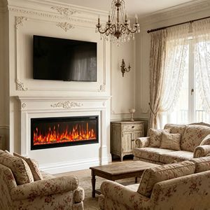 Chimenea Eléctrica Lineal Ultrafina Empotrada de 72 Pulgadas para Interiores de Hogar Moderno con <span class=keywords><strong>Llama</strong></span> LED Multicolor, Chimenea Decorativa Empotrada - Product Image 4