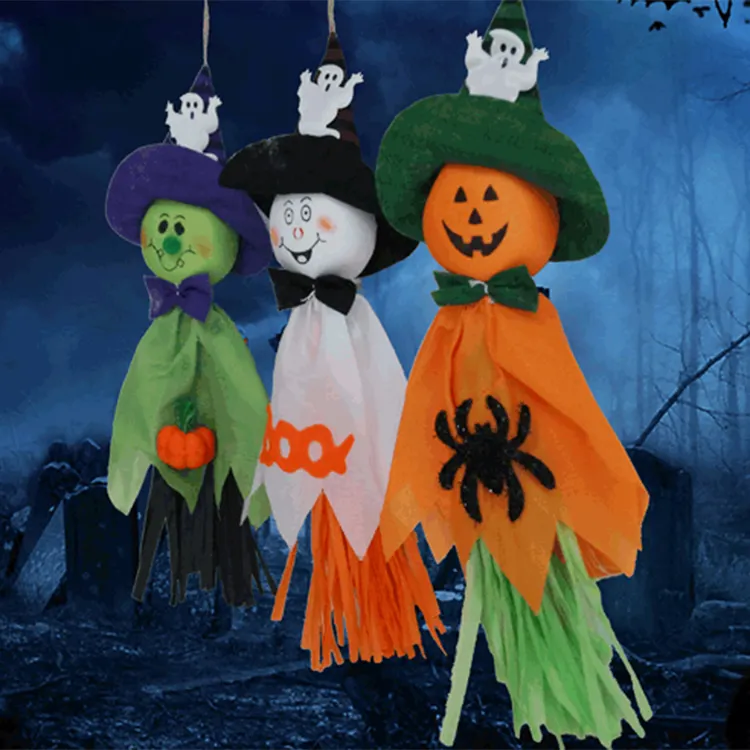 Décoration d'halloween en forme de fantôme, montage suspendu, décoration créative, pour fête des sorcières, pour Halloween